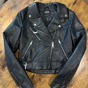 Zara faux leather jacket